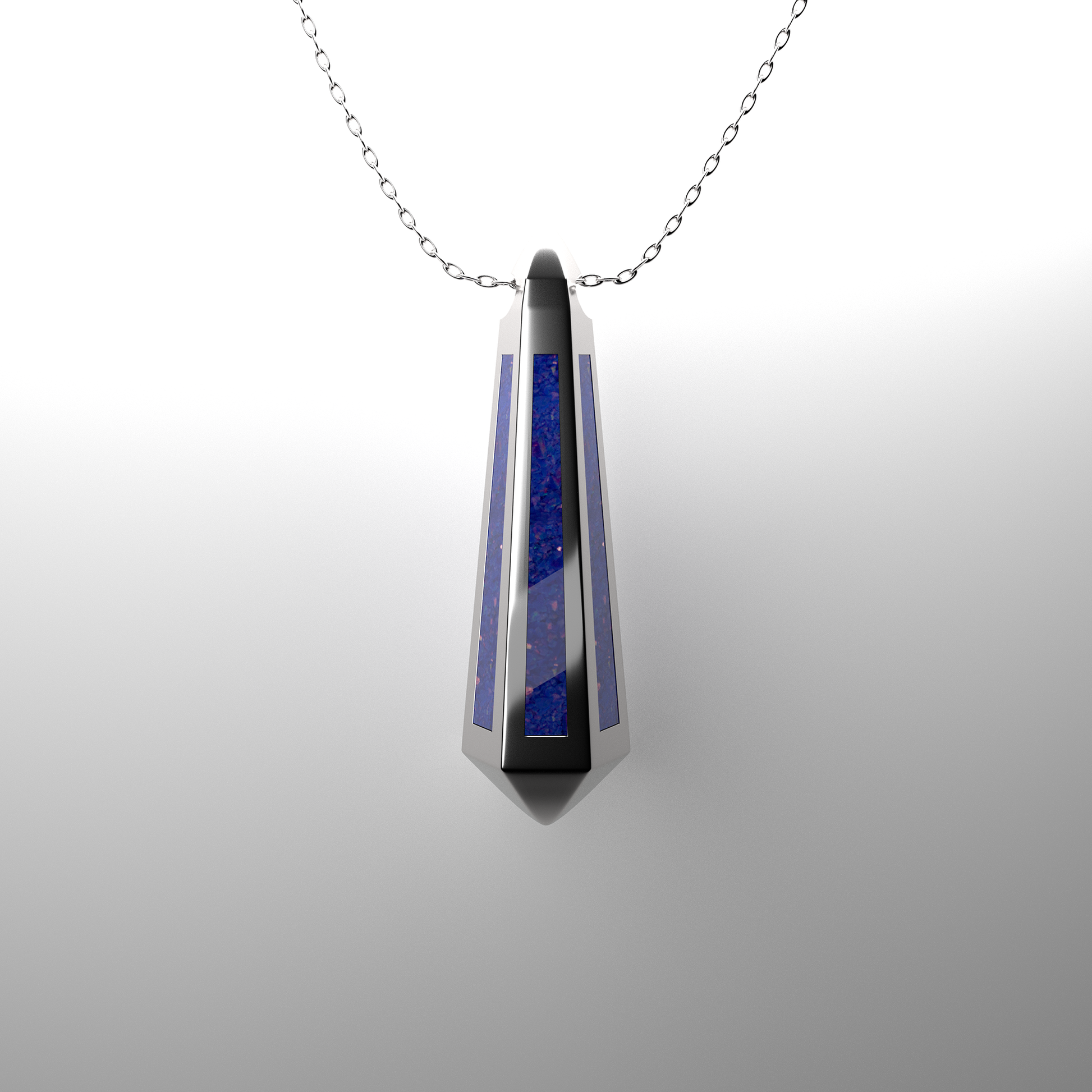 Opal & Ashes Lantern Pendant. Royal Blue.